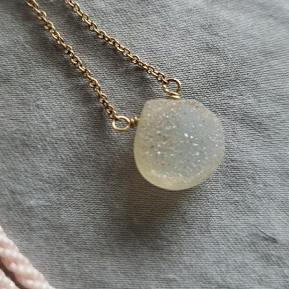 Forever 21 Jewelry - FREE w/purchase dainty druzy necklace
